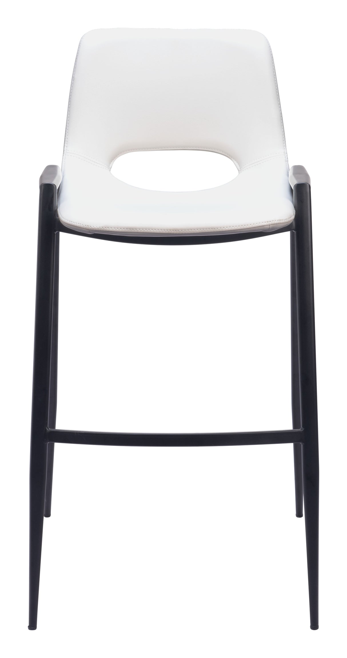 Desi White Barstool (Set of 2) by Zuomod at Eve Furniture