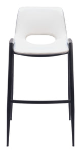Desi White Barstool (Set of 2) by Zuomod at Eve Furniture