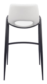 Desi White Barstool (Set of 2) by Zuomod at Eve Furniture