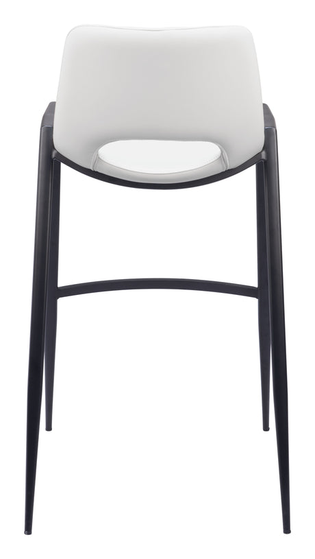 Desi White Barstool (Set of 2) by Zuomod at Eve Furniture