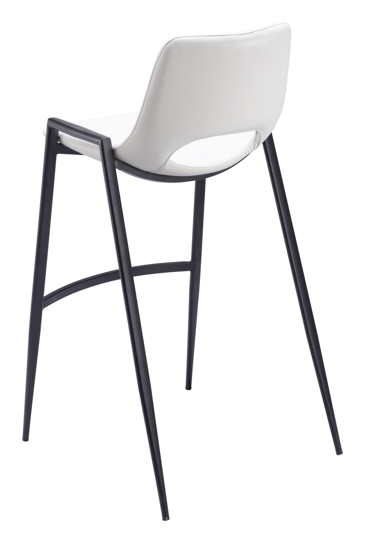 Desi White Barstool (Set of 2) by Zuomod at Eve Furniture