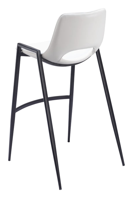 Desi White Barstool (Set of 2) by Zuomod at Eve Furniture