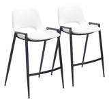 Desi White Counter Stool (Set of 2) by Zuomod at Eve Furniture