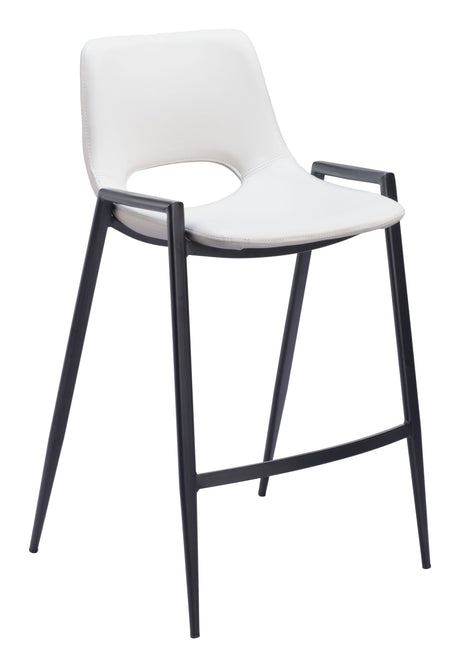 Desi White Counter Stool (Set of 2) by Zuomod at Eve Furniture