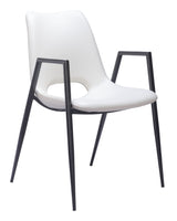 Desi White Dining Chair (Set of 2) by Zuomod at Eve Furniture