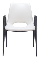 Desi White Dining Chair (Set of 2) by Zuomod at Eve Furniture