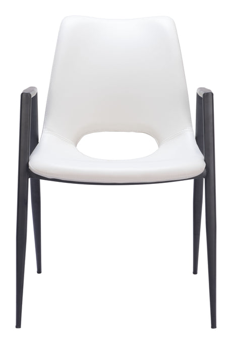 Desi White Dining Chair (Set of 2) by Zuomod at Eve Furniture