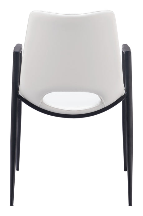 Desi White Dining Chair (Set of 2) by Zuomod at Eve Furniture