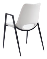 Desi White Dining Chair (Set of 2) by Zuomod at Eve Furniture