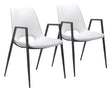 Desi White Dining Chair (Set of 2) by Zuomod at Eve Furniture