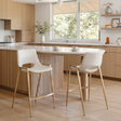 Desi White & Gold Counter Stool (Set of 2) by Zuomod at Eve Furniture