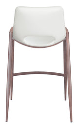 Desi White & Walnut Counter Stool (Set of 2) by Zuomod at Eve Furniture