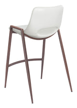 Desi White & Walnut Counter Stool (Set of 2) by Zuomod at Eve Furniture