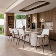 Desi White & Walnut Counter Stool (Set of 2) by Zuomod at Eve Furniture