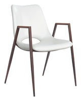 Desi White & Walnut Dining Chair (Set of 2) by Zuomod at Eve Furniture