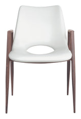 Desi White & Walnut Dining Chair (Set of 2) by Zuomod at Eve Furniture