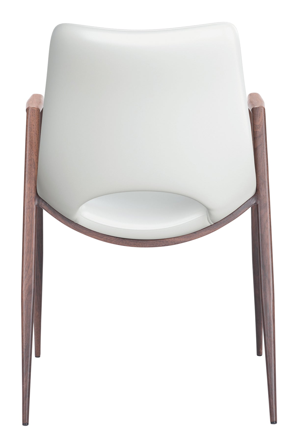 Desi White & Walnut Dining Chair (Set of 2) by Zuomod at Eve Furniture