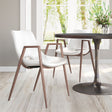 Desi White & Walnut Dining Chair (Set of 2) by Zuomod at Eve Furniture
