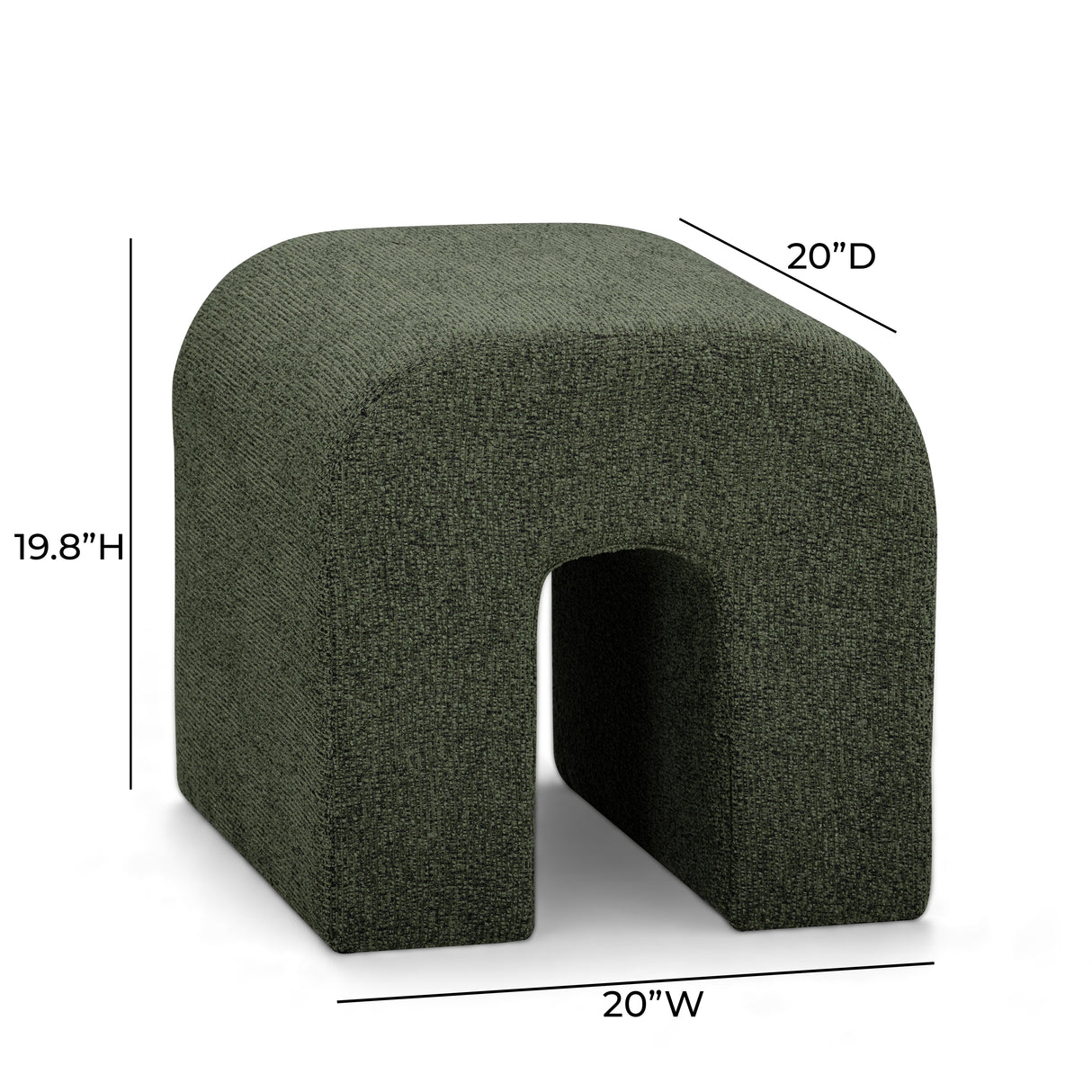 Desi Woven Performance Fabric Ottoman by TOV Furniture at Eve Furniture