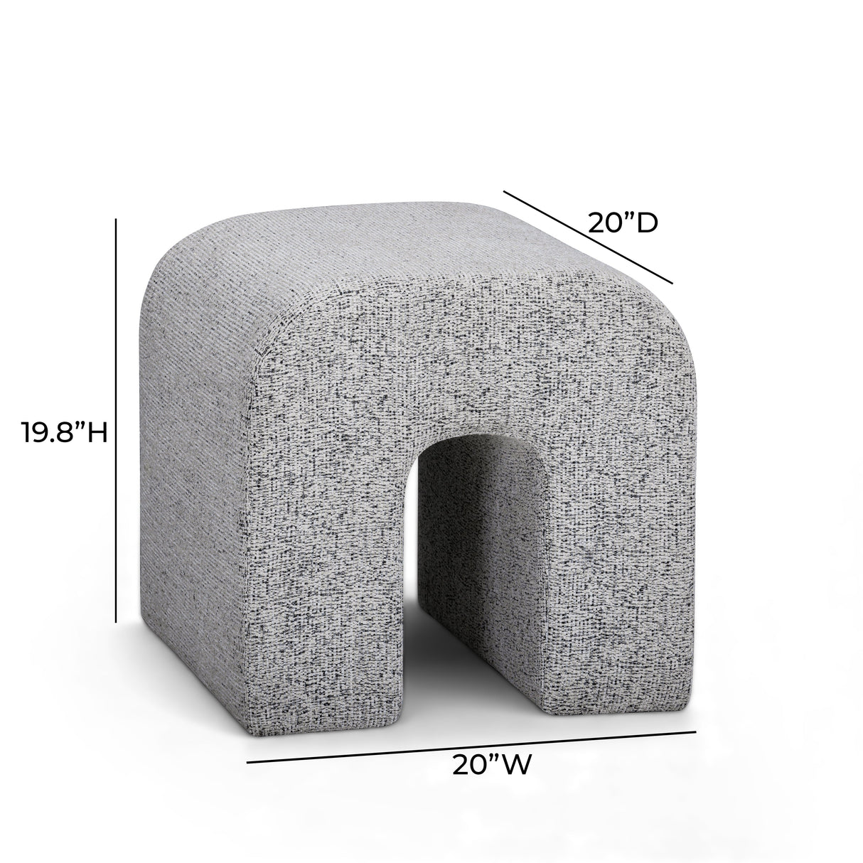 Desi Woven Performance Fabric Ottoman by TOV Furniture at Eve Furniture
