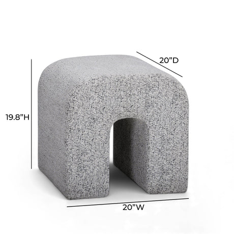 Desi Woven Performance Fabric Ottoman by TOV Furniture at Eve Furniture