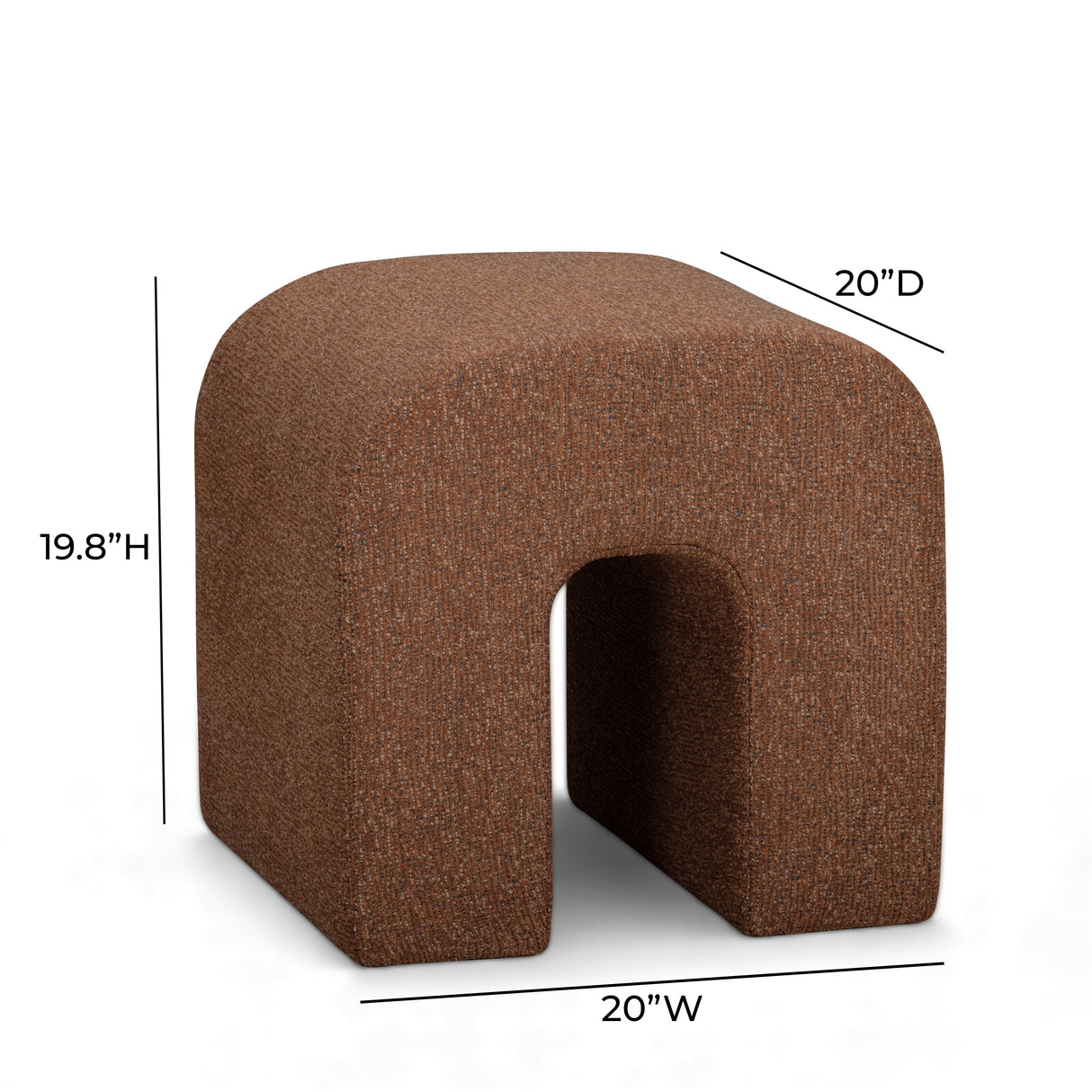 Desi Woven Performance Fabric Ottoman by TOV Furniture at Eve Furniture
