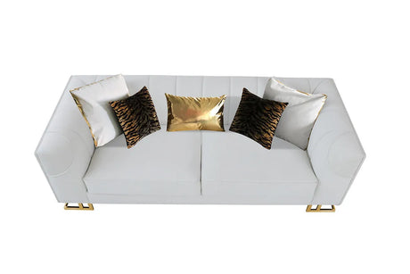 Designer Off-White Living Room Set by New Era Innovations at Eve Furniture