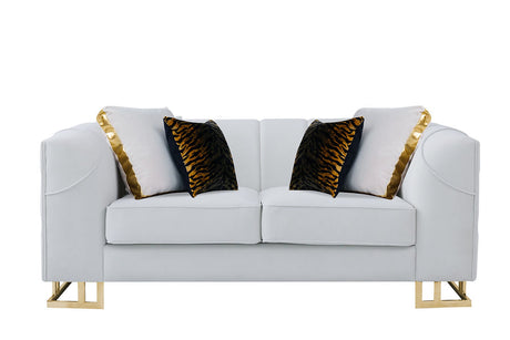 Designer Off-White Living Room Set by New Era Innovations at Eve Furniture