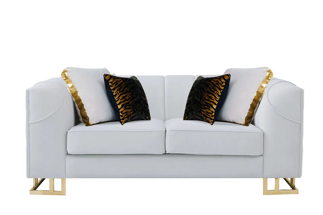 Designer Off-White Living Room Set by New Era Innovations at Eve Furniture