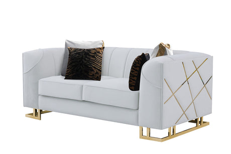 Designer Off-White Living Room Set by New Era Innovations at Eve Furniture