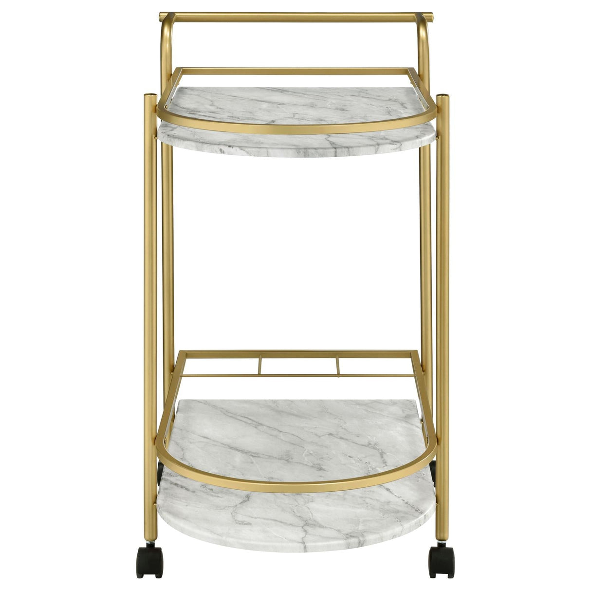 Desiree Gold Rack Bar Cart with Casters