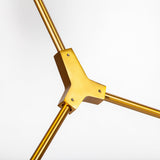 Desousa II Brass-Toned Metal Multi-Arm Three Light Chandelier by Mercana at Eve Furniture