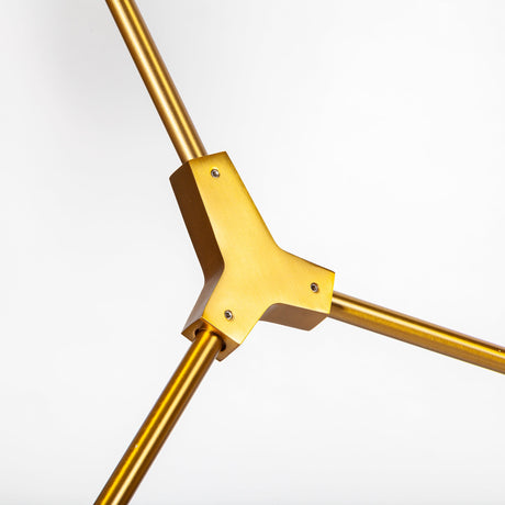 Desousa II Brass-Toned Metal Multi-Arm Three Light Chandelier by Mercana at Eve Furniture