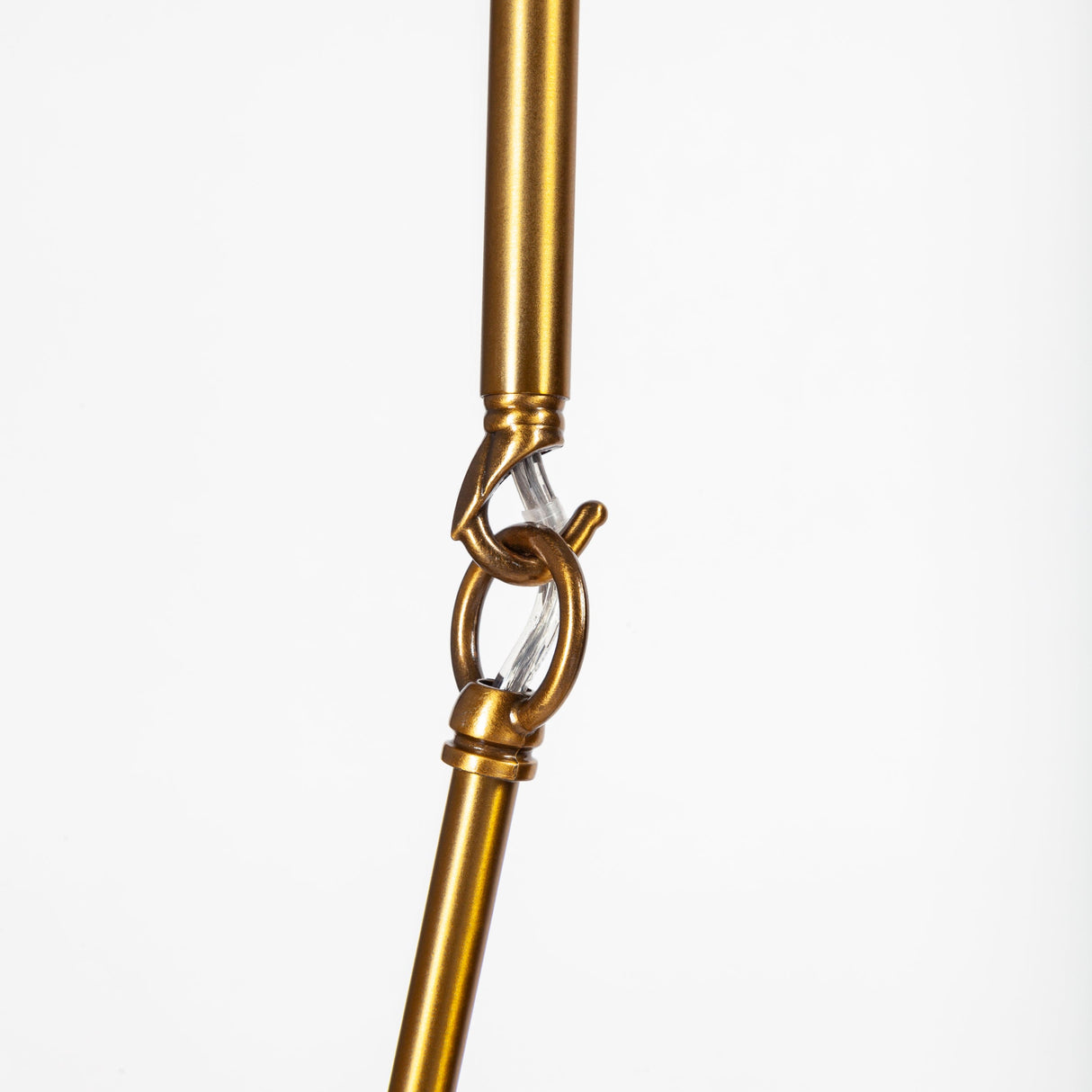 Desousa II Brass-Toned Metal Multi-Arm Three Light Chandelier by Mercana at Eve Furniture