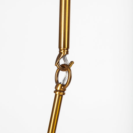 Desousa II Brass-Toned Metal Multi-Arm Three Light Chandelier by Mercana at Eve Furniture