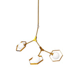 Desousa II Brass-Toned Metal Multi-Arm Three Light Chandelier by Mercana at Eve Furniture