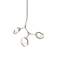 Desousa II Champagne Metal Multi-Arm Three Light Chandelier by Mercana at Eve Furniture