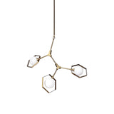 Desousa II Champagne Metal Multi-Arm Three Light Chandelier by Mercana at Eve Furniture
