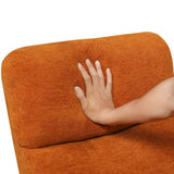 Desso Orange Swivel Glider Reclining Chair