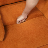 Desso Orange Swivel Glider Reclining Chair