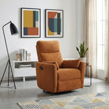 Desso Orange Swivel Glider Reclining Chair