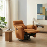 Desso Orange Swivel Glider Reclining Chair