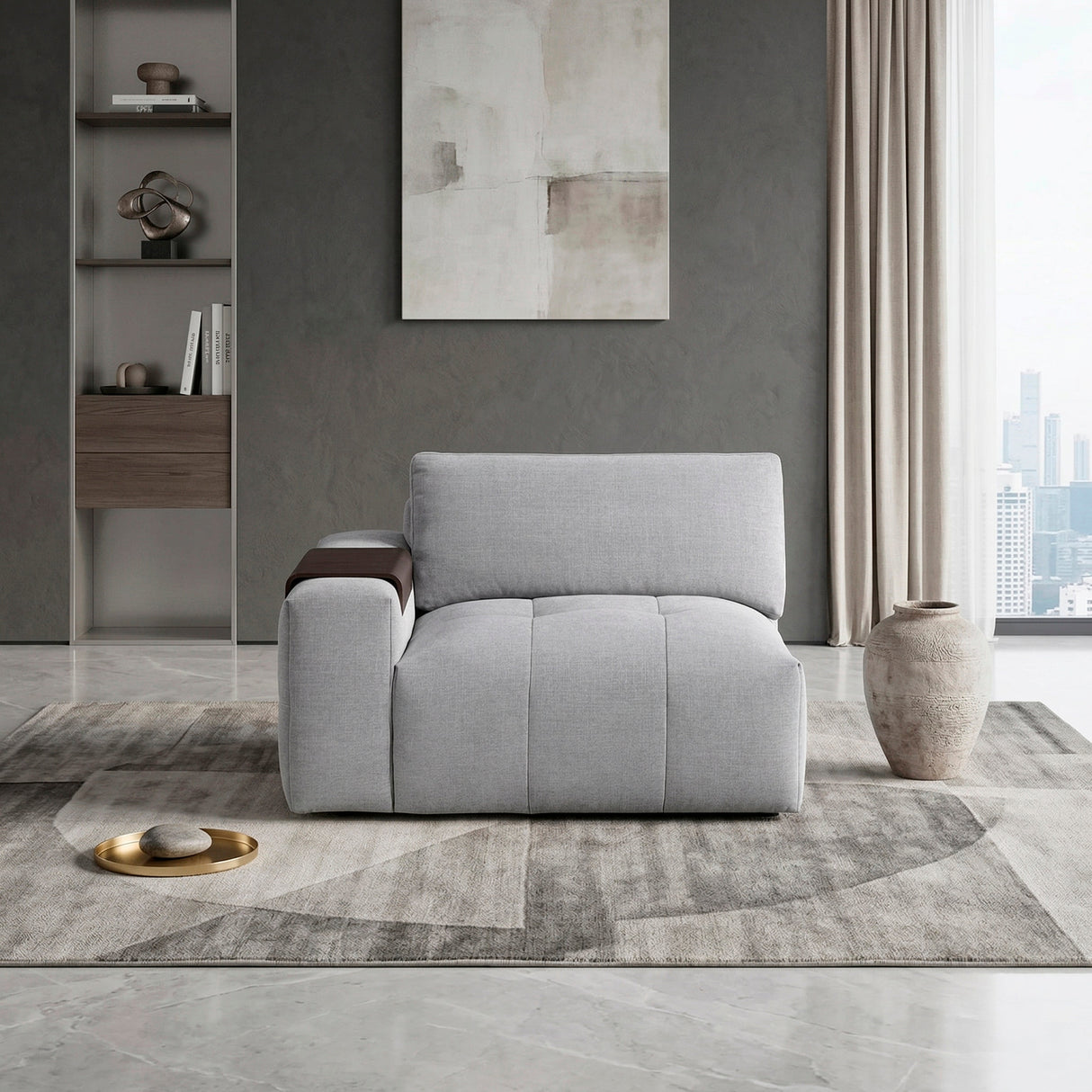 Desso Orange Swivel Glider Reclining Chair