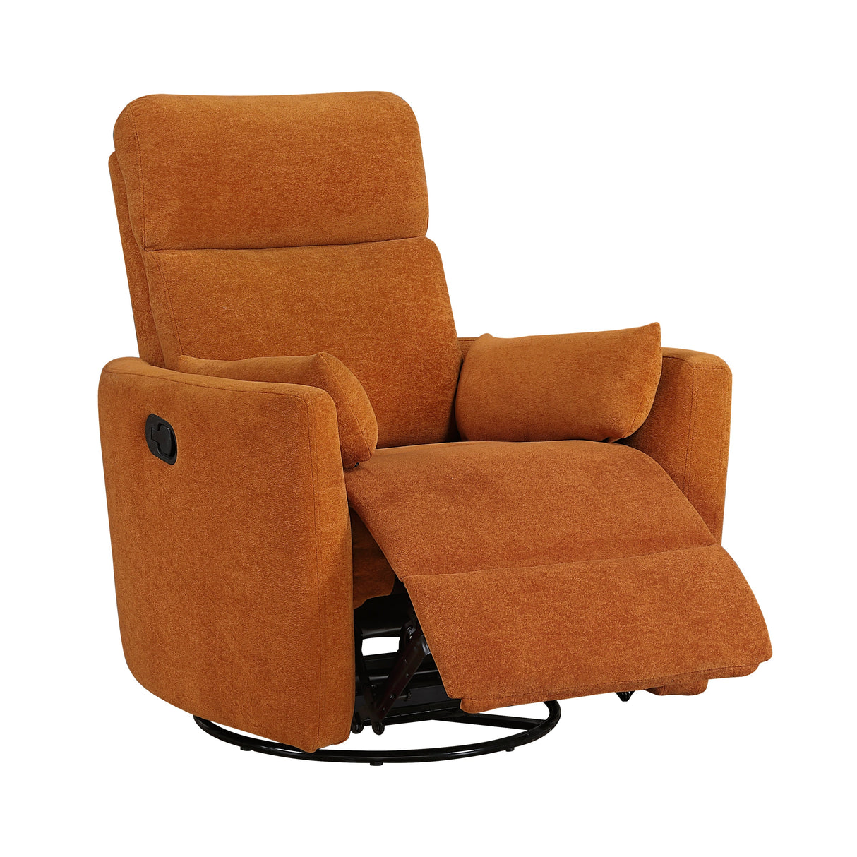 Desso Orange Swivel Glider Reclining Chair
