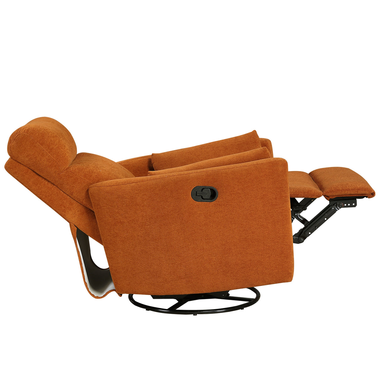 Desso Orange Swivel Glider Reclining Chair