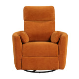 Desso Orange Swivel Glider Reclining Chair