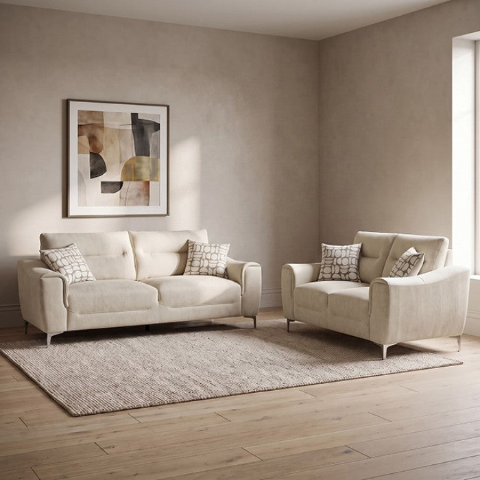 Desta Light Taupe Brown 2-Piece Living Room Set