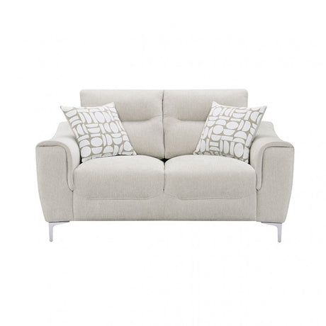 Desta Light Taupe Brown Loveseat by Furniture of America at Eve Furniture