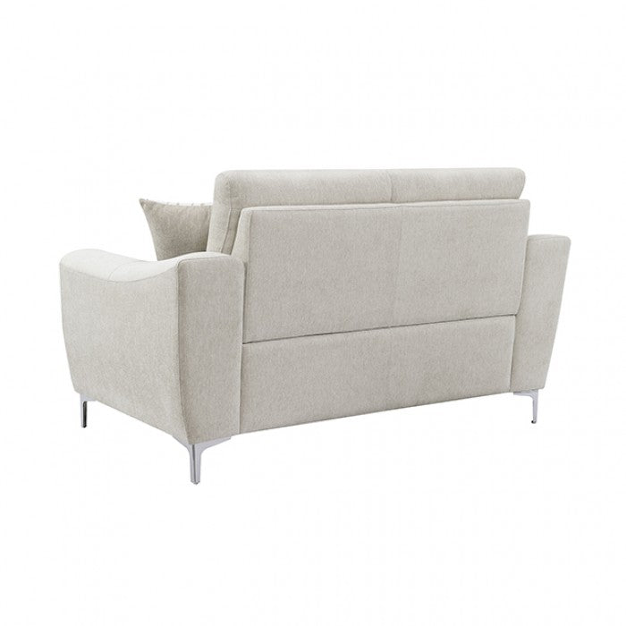 Desta Light Taupe Brown Loveseat by Furniture of America at Eve Furniture