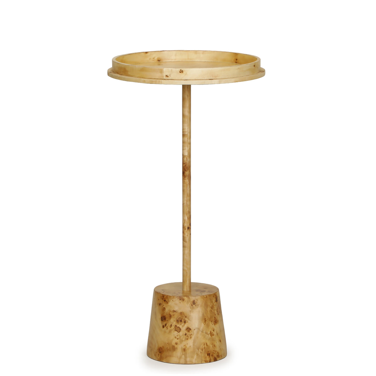 Destin Natural Burl Designer Side Table by TOV Furniture at Eve Furniture